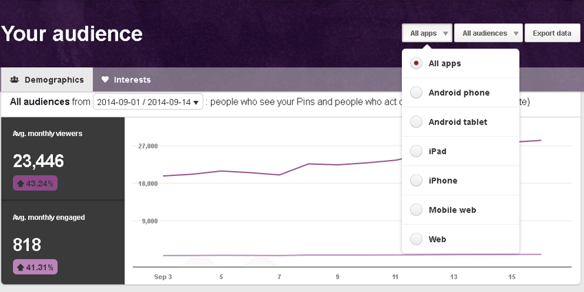 pinterest audience demographics