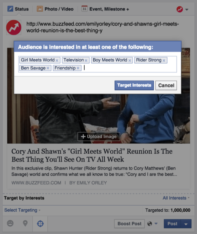 Facebook targeting