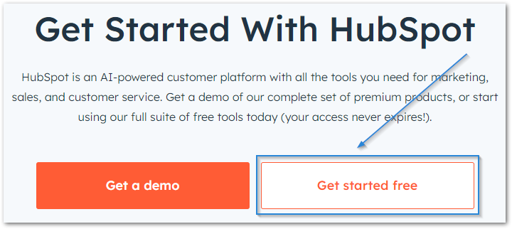 HubSpot - Get started free