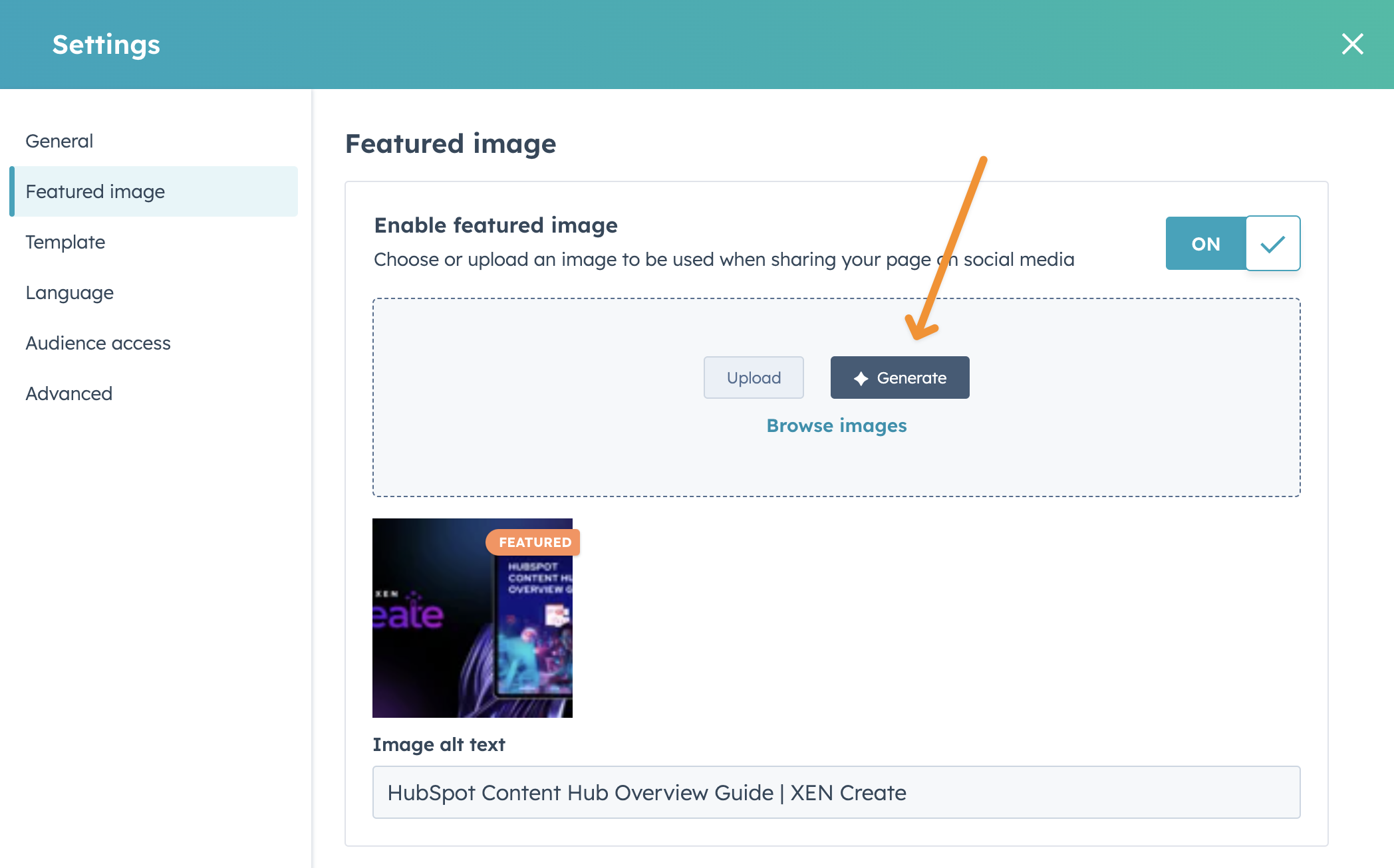 AI Image generator in HubSpot