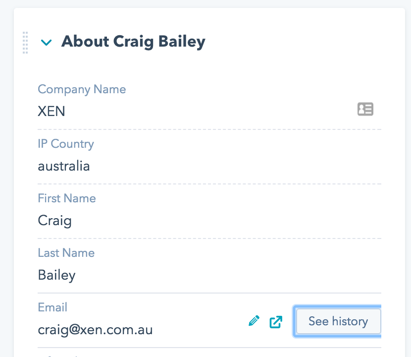 hubspot contact field history