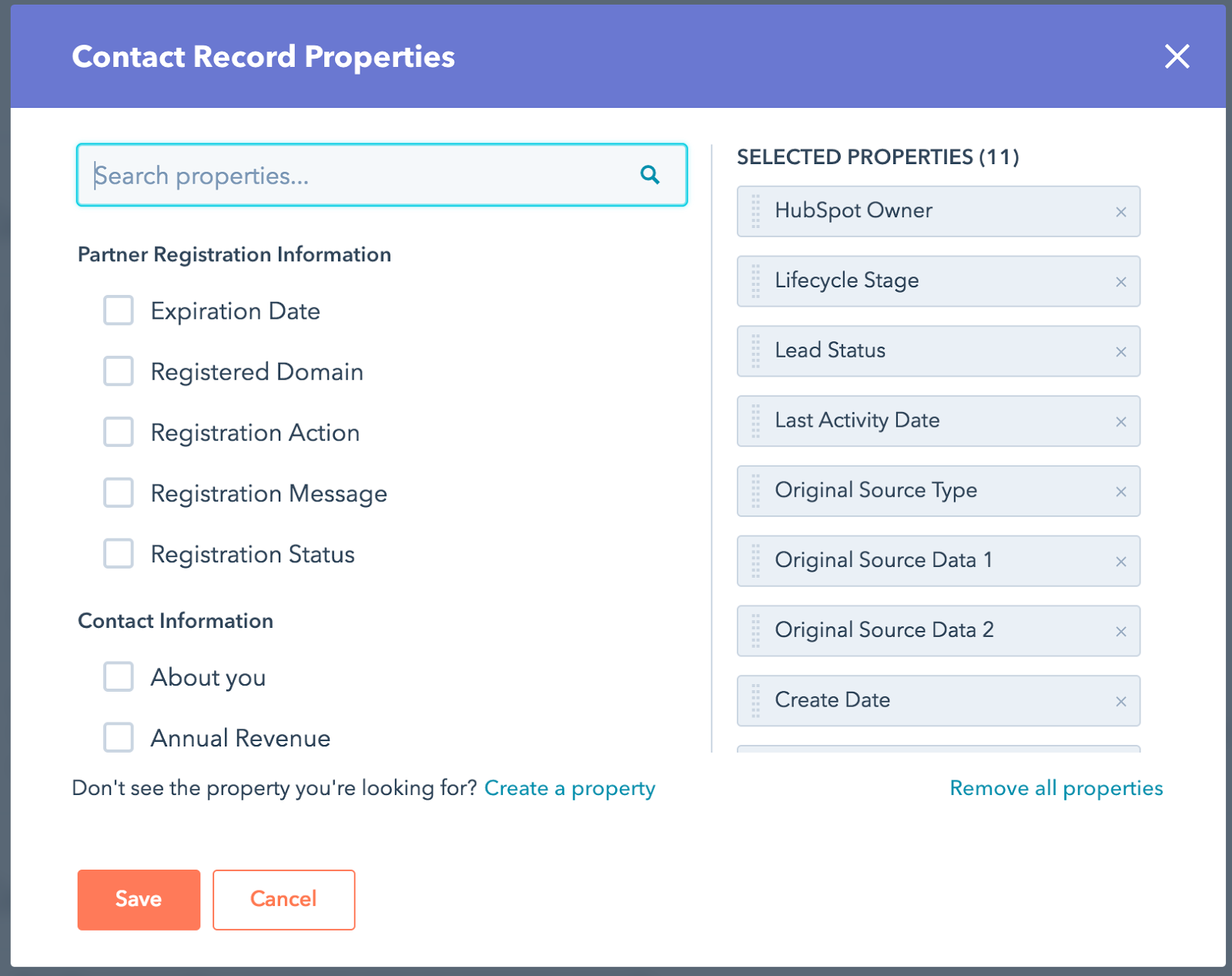 hubspot contact fields 1