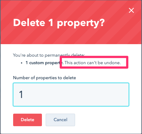 hubspot property delete