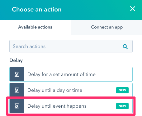 hubspot workflow delay event