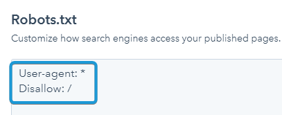 HubSpot Robots.txt