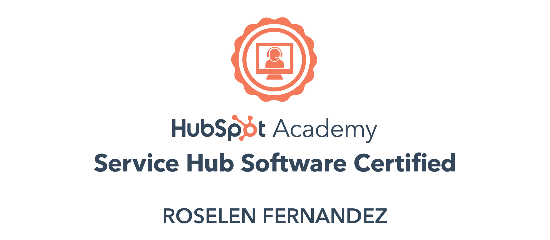 HubSpot Certification - Service Hub Software Certified